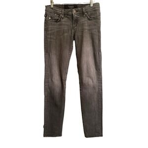 Rock & Republic Berlin Women's Low Rise Slim Fit Cotton Denim Jeans Size 26 Gray